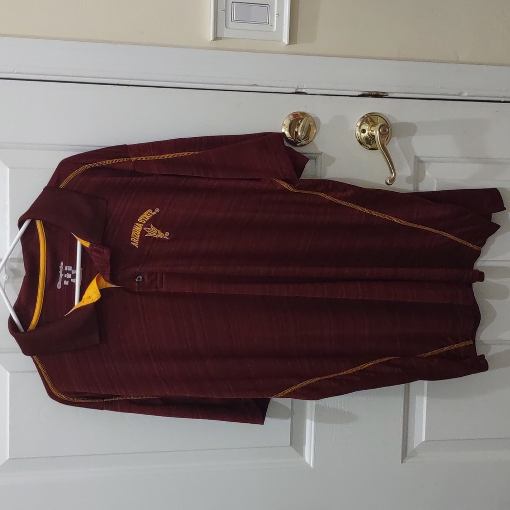 Men's maroon and gold Arizona State University short sleeve shirt size 2XL